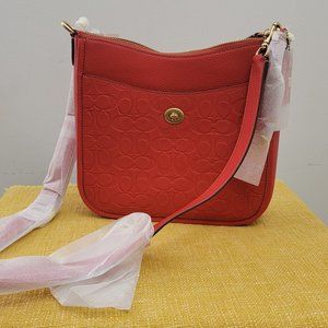 Coach Chaise Crossbody Coral Red CC393